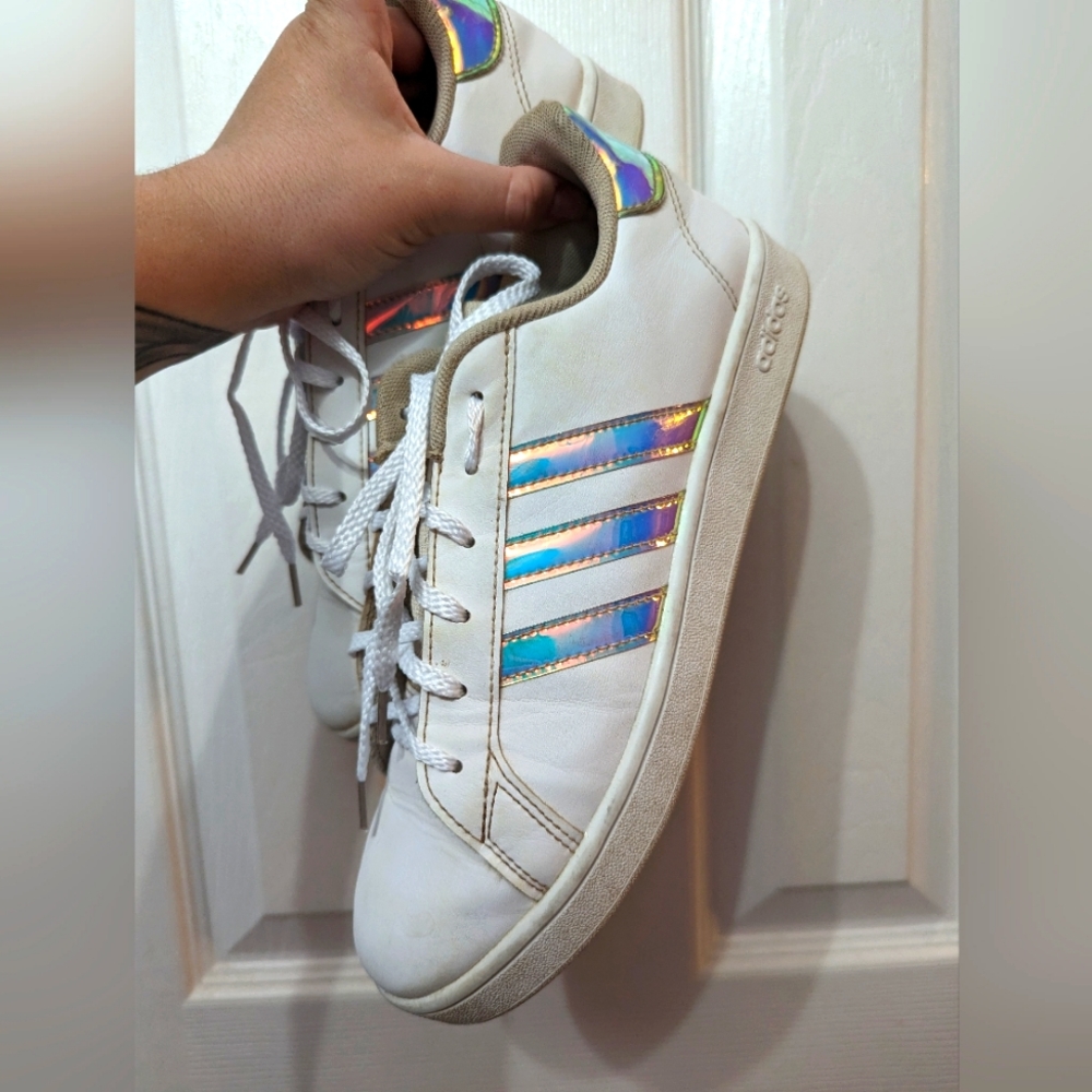 Adidas Women's Shoes in White Iridescent